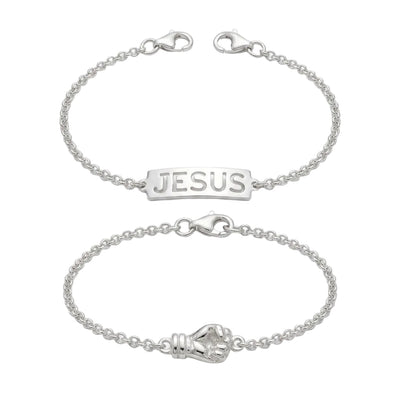 Pulseira infantil feminina confeccionada em prata 925 legítima.