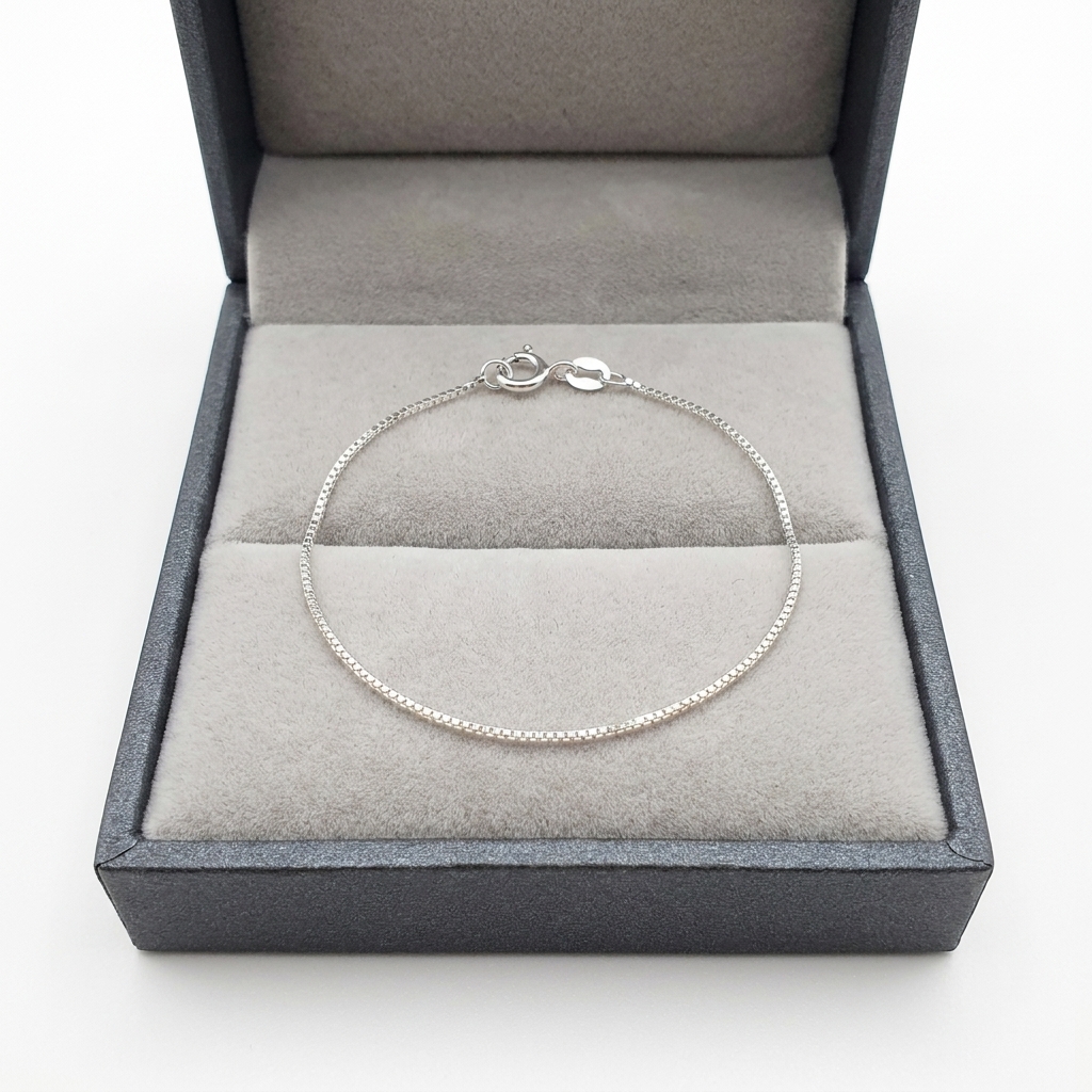 Pulseira veneziana em prata legítima 925 para crianças.